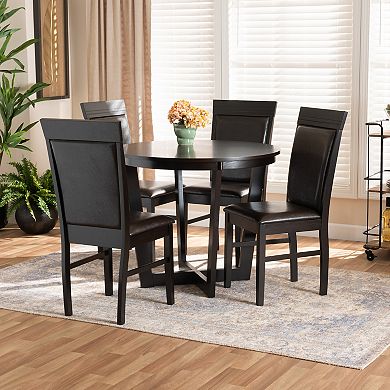 Baxton Studio Irma Dining Table & Chair 5-piece Set