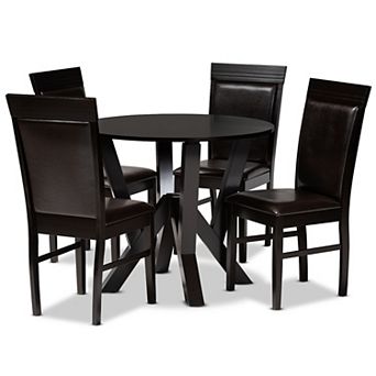 Baxton Studio Nada Dining Table & Chair 5 pc Set