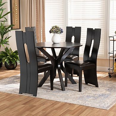 Baxton Studio Cian Dining Table & Chair 5-piece Set