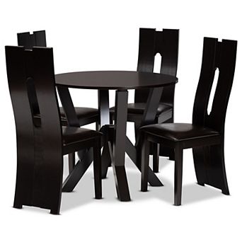 Baxton Studio Senan Dining Table & Chair 5 pc Set