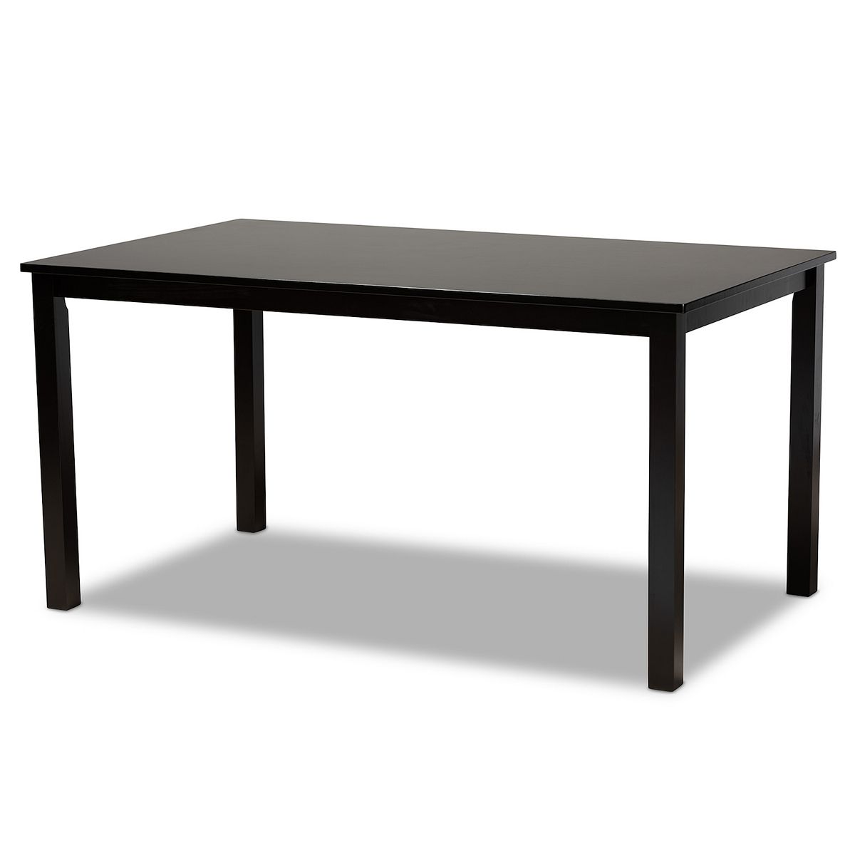 Andor dining table with dark wood rectangular top and four legs