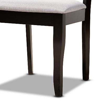 Baxton Studio Andor Dining Table, Bench & Chair 6-piece Set