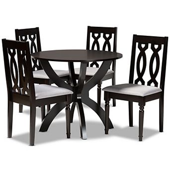 Baxton Studio Mona Dining Table & Chair 5 pc Set