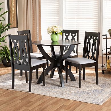 Baxton Studio Mona Dining Table & Chair 5-piece Set