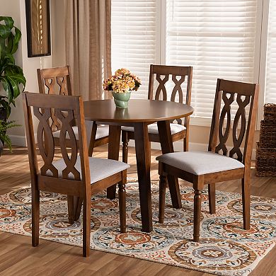 Baxton Studio Pia Dining Table & Chair 5-piece Set