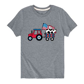 Boys 8-20 Americana Tractor Graphic Tee