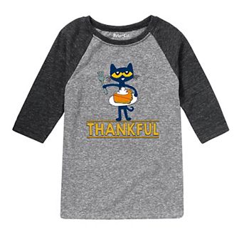 Boys 8-20 Pete The Cat Pumpkin Pie Graphic Raglan Tee