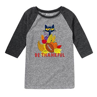 Boys 8-20 Pete The Cat Thankfulness Graphic Raglan Tee
