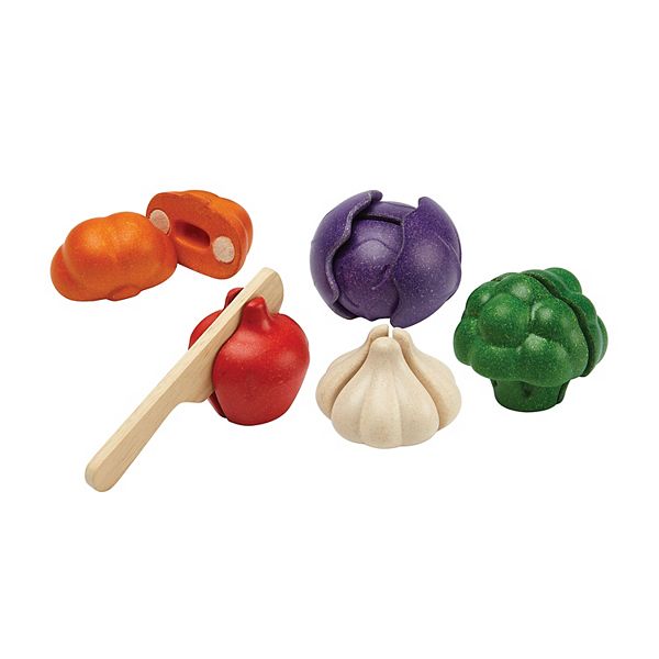 NEW PlanToys Wooden Vegetable Set natural pretend play food 