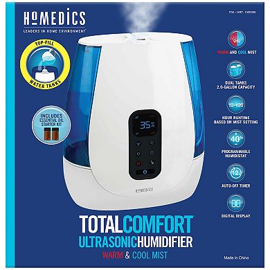 HoMedics 120-Hour Warm and Cool Mist Ultrasonic Humidifier with Aromatherapy