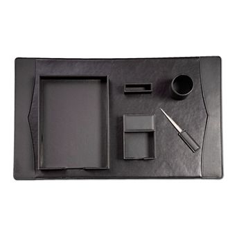 6 pc Leather Desk Set