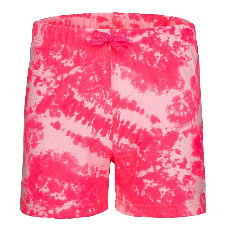 Girls 4-16 Hurley Tie-Dye Shorts, Girls, Size: Large (12/14), Brt Pink