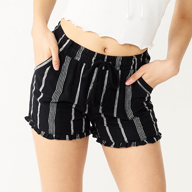 Juniors' SO® Ruffled Hem Dolphin Shorts