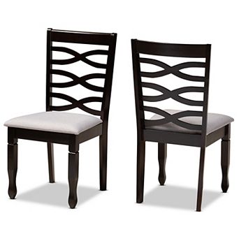 Baxton Studio Lanier Espresso Dining Chair 2 pc Set