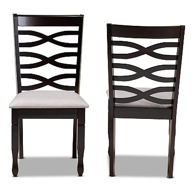 Baxton Studio Lanier Espresso Dining Chair 2-piece Set