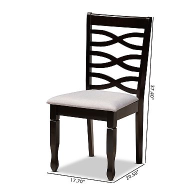 Baxton Studio Lanier Espresso Dining Chair 2-piece Set