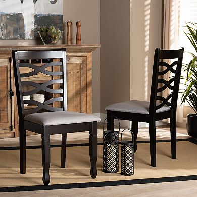 Baxton Studio Lanier Espresso Dining Chair 2-piece Set