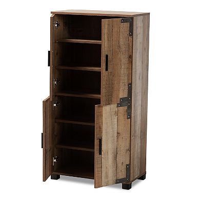 Baxton Studio Cyrille Tall Shoe Storage Cabinet