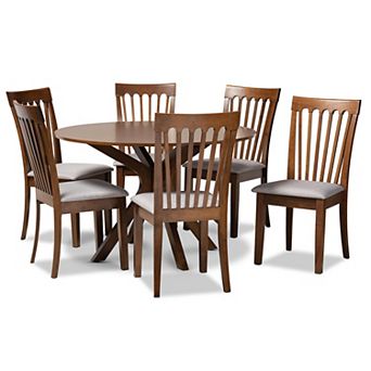 Baxton Studio Lore Dining Table & Chair 7 pc Set