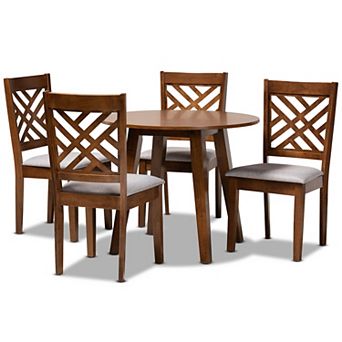 Baxton Studio Lilly Gray 5 pc Dining Set