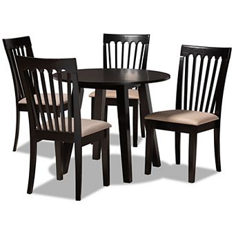 Baxton Studio Maisie Brown 5 pc Dining Set