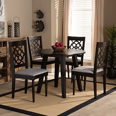 Baxton Studio Eliza Gray 5-Piece Dining Set