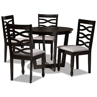Baxton Studio Leda Gray 5 pc Dining Set