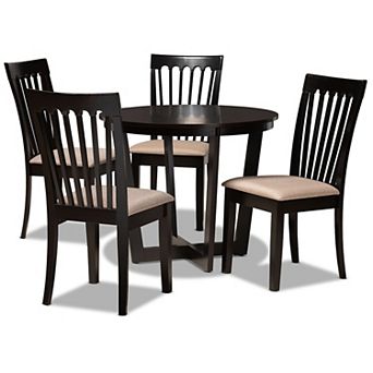 Baxton Studio Nellie Brown 5 pc Dining Set
