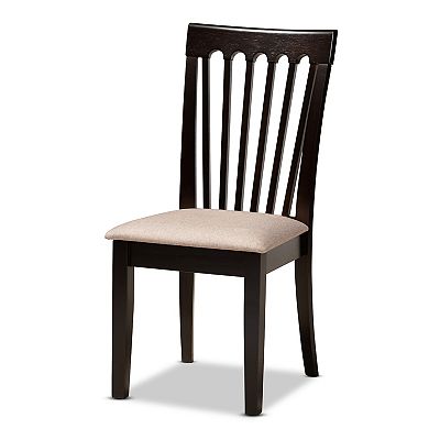 Baxton Studio Nellie Brown 5-Piece Dining Set