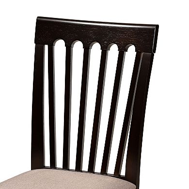 Baxton Studio Nellie Brown 5-Piece Dining Set