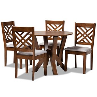 Baxton Studio Elise Gray 5 pc Dining Set