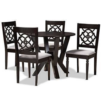 Baxton Studio Alma Gray 5 pc Dining Set