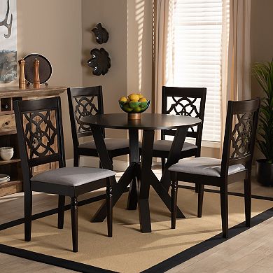 Baxton Studio Alma Gray 5-Piece Dining Set