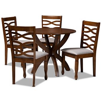 Baxton Studio Aspen Gray 5 pc Dining Set