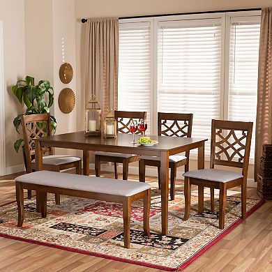 Baxton Studio Dori Gray 5-Piece Dining Set