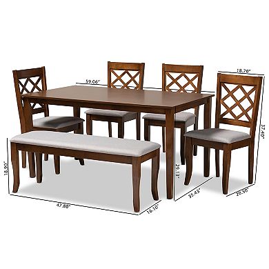 Baxton Studio Andor Gray 5-Piece Dining Set