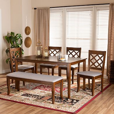 Baxton Studio Andor Gray 5-Piece Dining Set