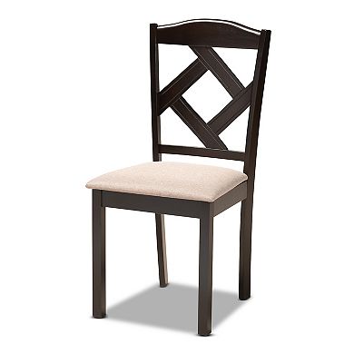 Baxton Studio Quinlan Brown 5-Piece Dining Set