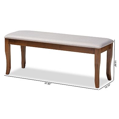 Baxton Studio Cornelie Gray Dining Bench