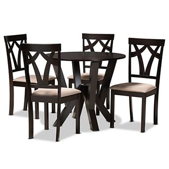 Baxton Studio Reagan Brown 5 pc Dining Set