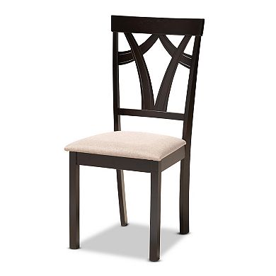 Baxton Studio Reagan Brown 5-Piece Dining Set