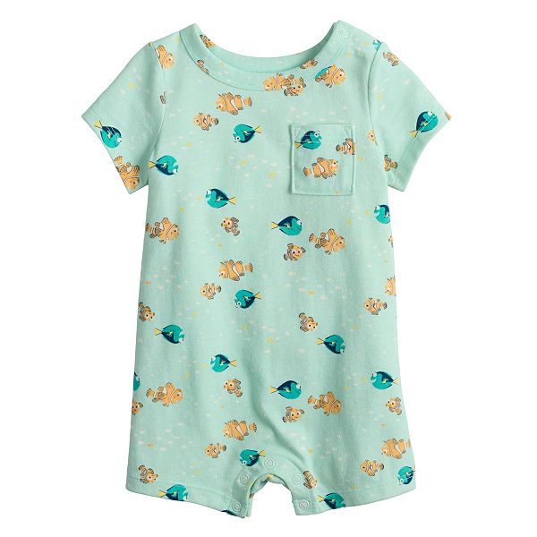 Baby Boy Disney / Pixar Finding Nemo Allover Print Pocket Romper by ...