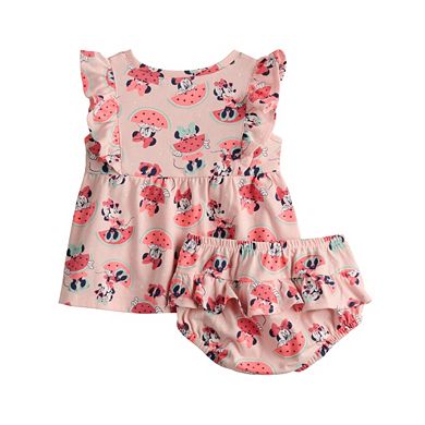 Baby Girl Disney Minnie Mouse Ruffle Tank Top & Bloomers Set by Jumping Beans® 