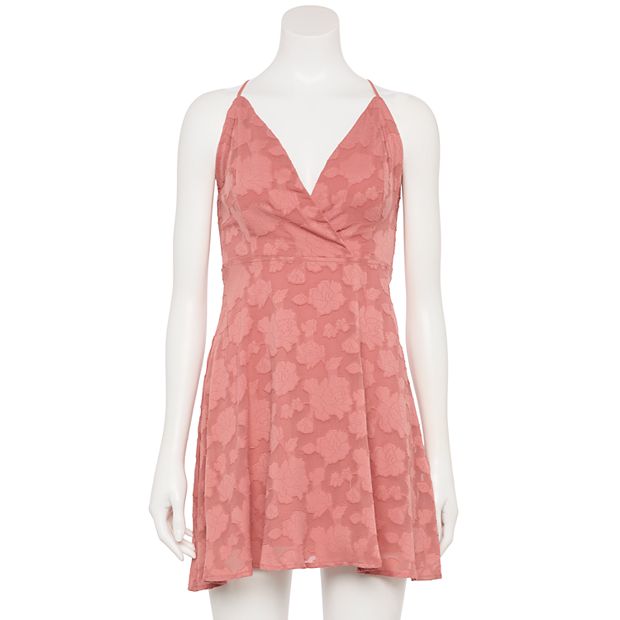 cross-neck a-line mini dress Cross-Neck A-Line Mini Dress in Ivory - 0 / Plus Cup main image 0