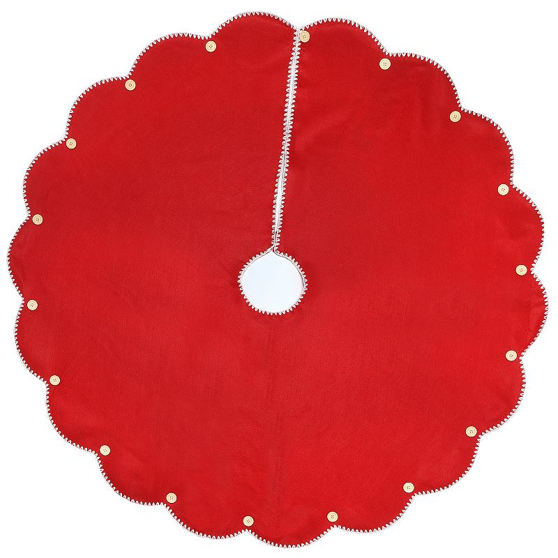37207699 National Tree Company Button Scalloped Red Christm sku 37207699