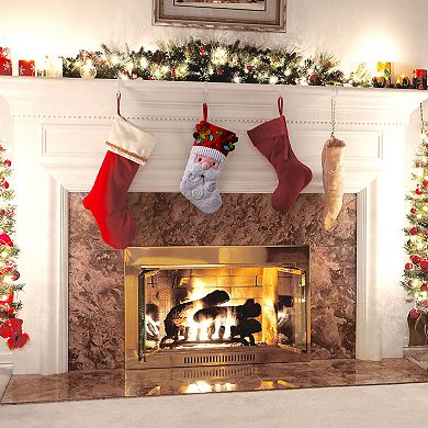 National Tree Company Santa Reindeer Christmas Stocking