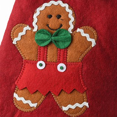 National Tree Company Be Merry Gingerbread Christmas Stocking