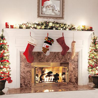 National Tree Company Be Merry Snowman Christmas Stocking