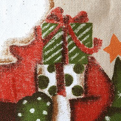 National Tree Company Homestead Santa Faux Fur Trim Christmas Stocking