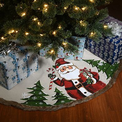 National Tree Company Santa Evergreens Christmas Tree Skirt